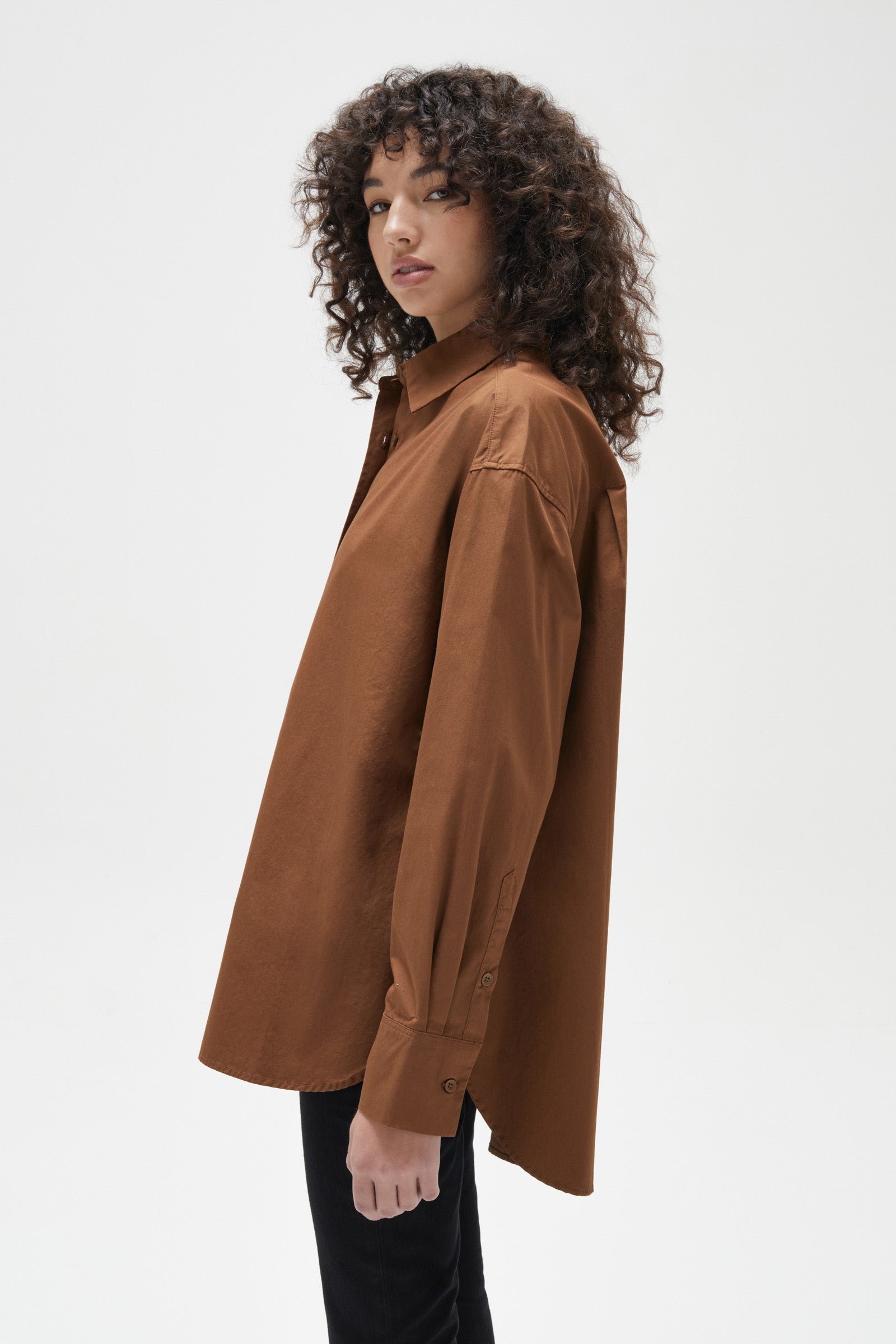 Everyday Poplin Shirt Burnt Ochre