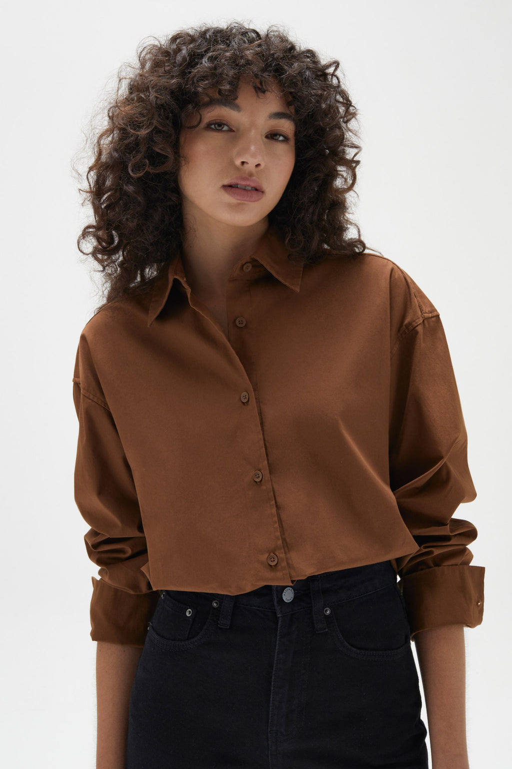 Everyday Poplin Shirt Burnt Ochre