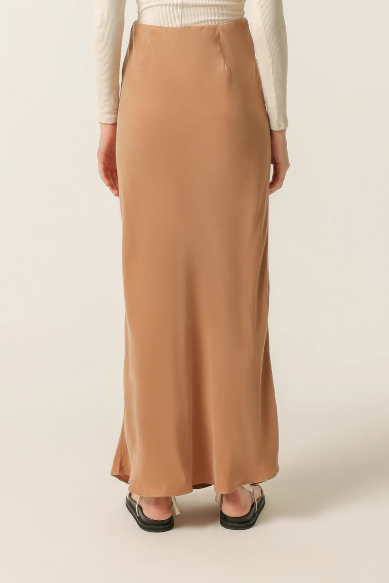 Harlow Cupro Skirt Maple