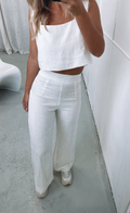 Tia Linen Pant White
