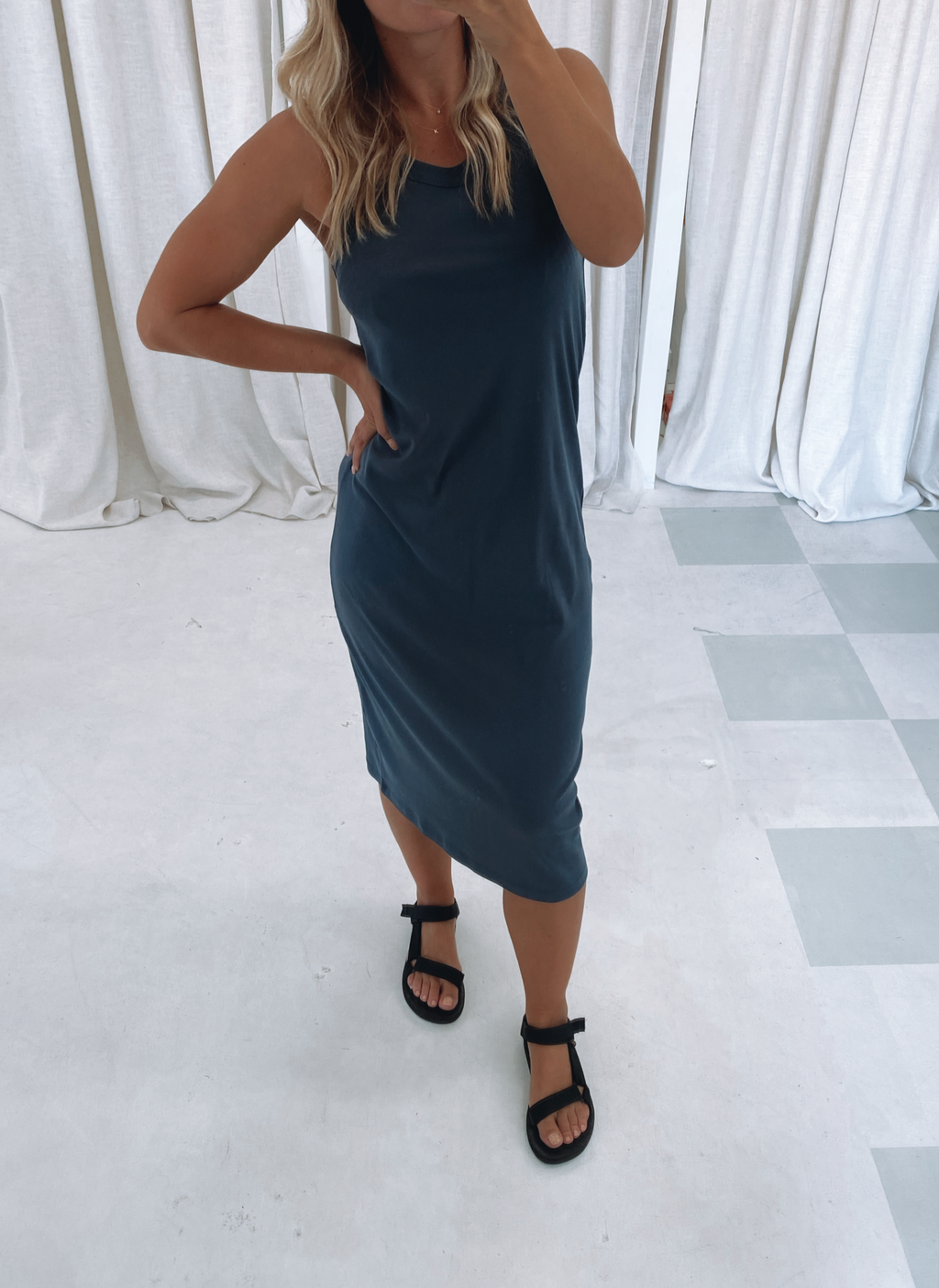 Meike Rib Dress Slate