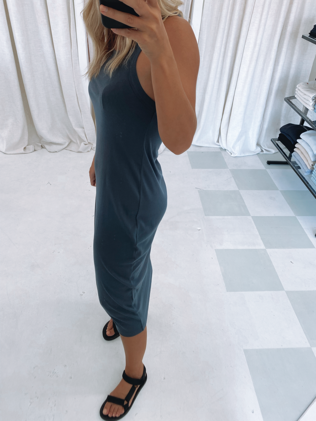 Meike Rib Dress Slate