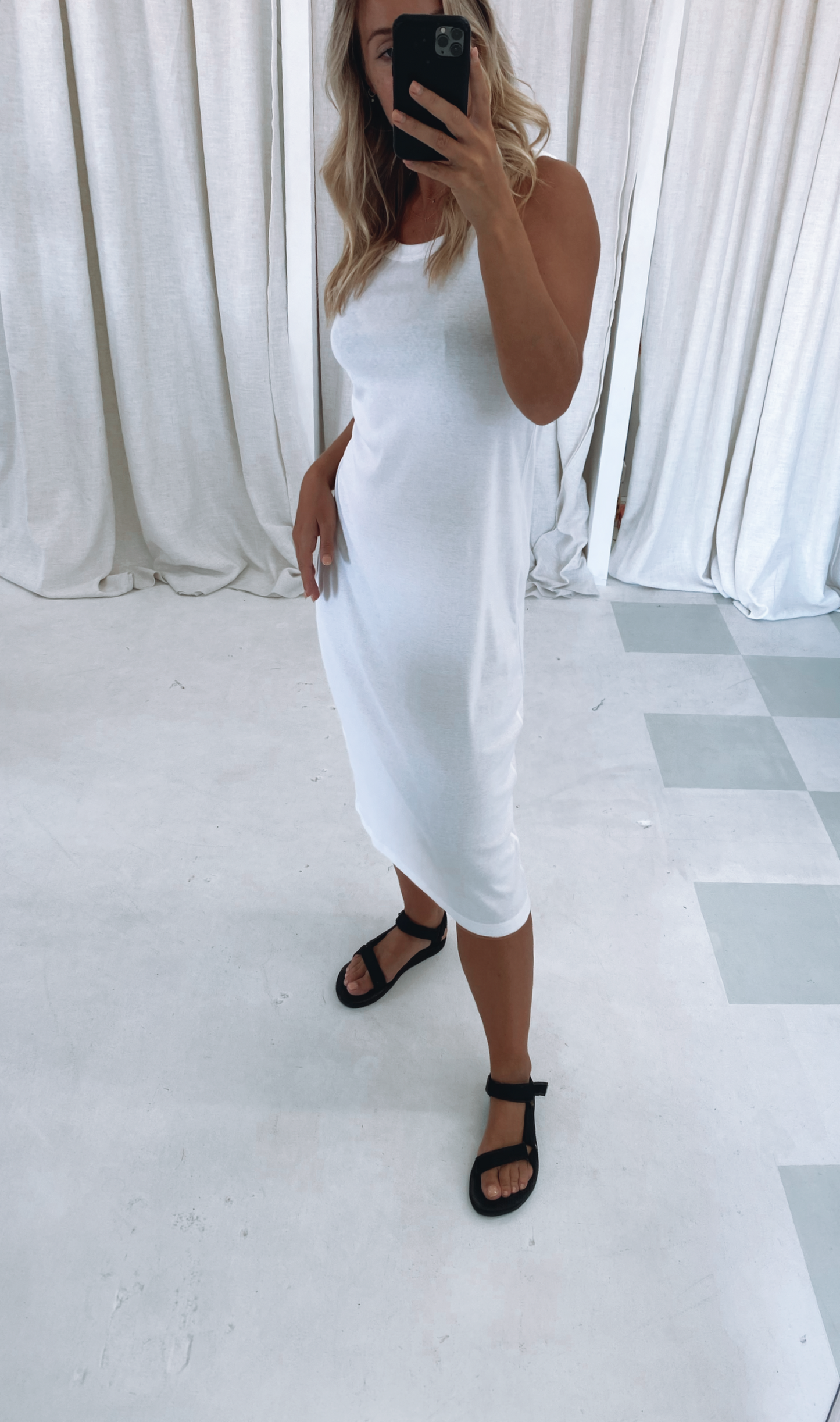 Meike Rib Dress White