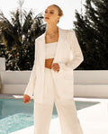 Linen Blazer White