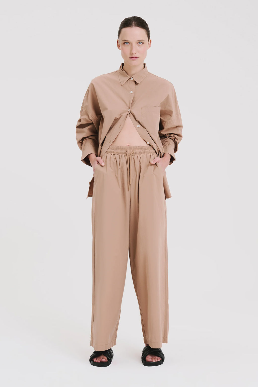 Cruz Poplin Pant Sesame