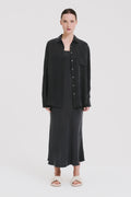 Ari Cupro Shirt Coal