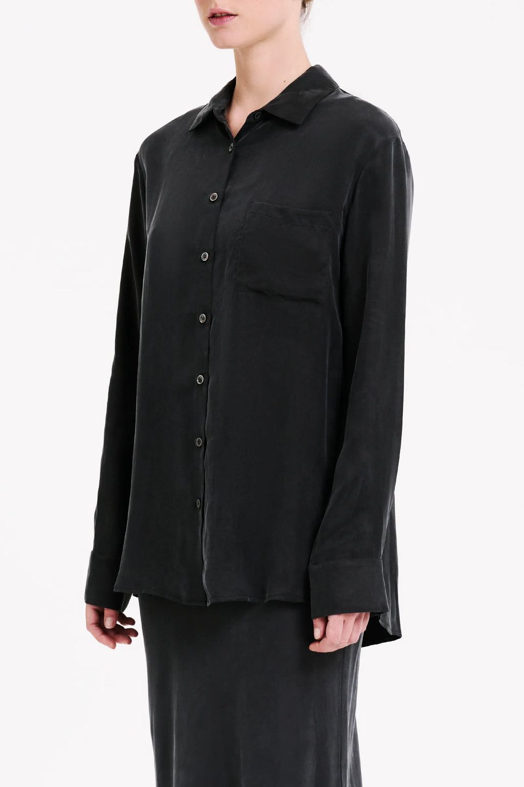 Ari Cupro Shirt Coal