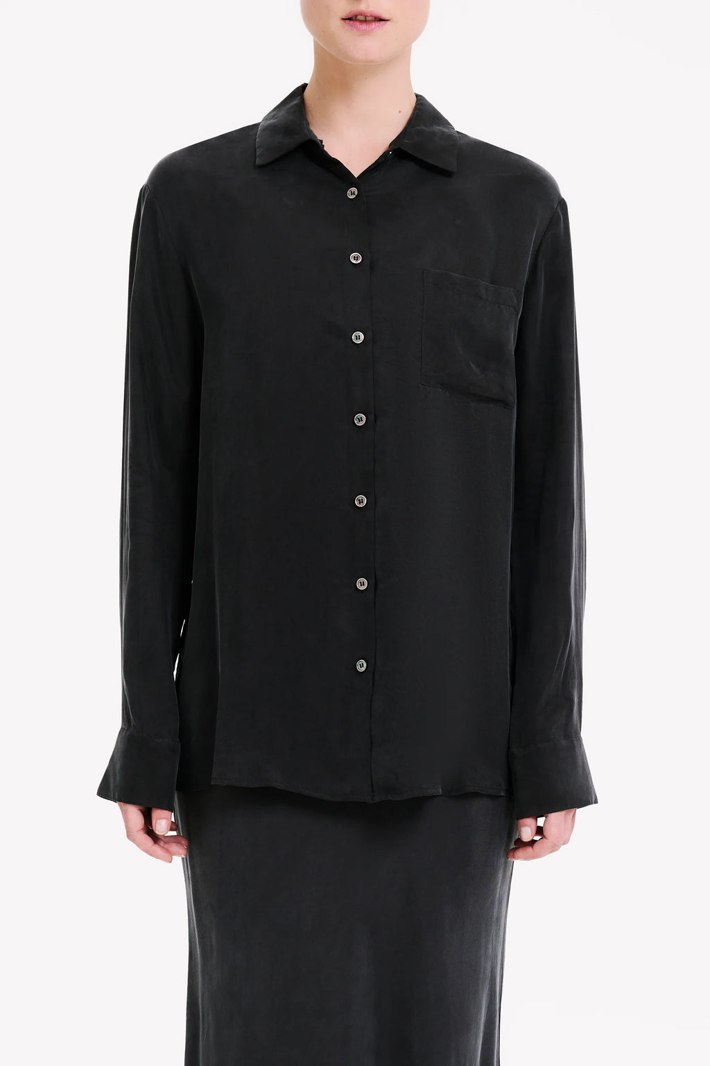 Ari Cupro Shirt Coal