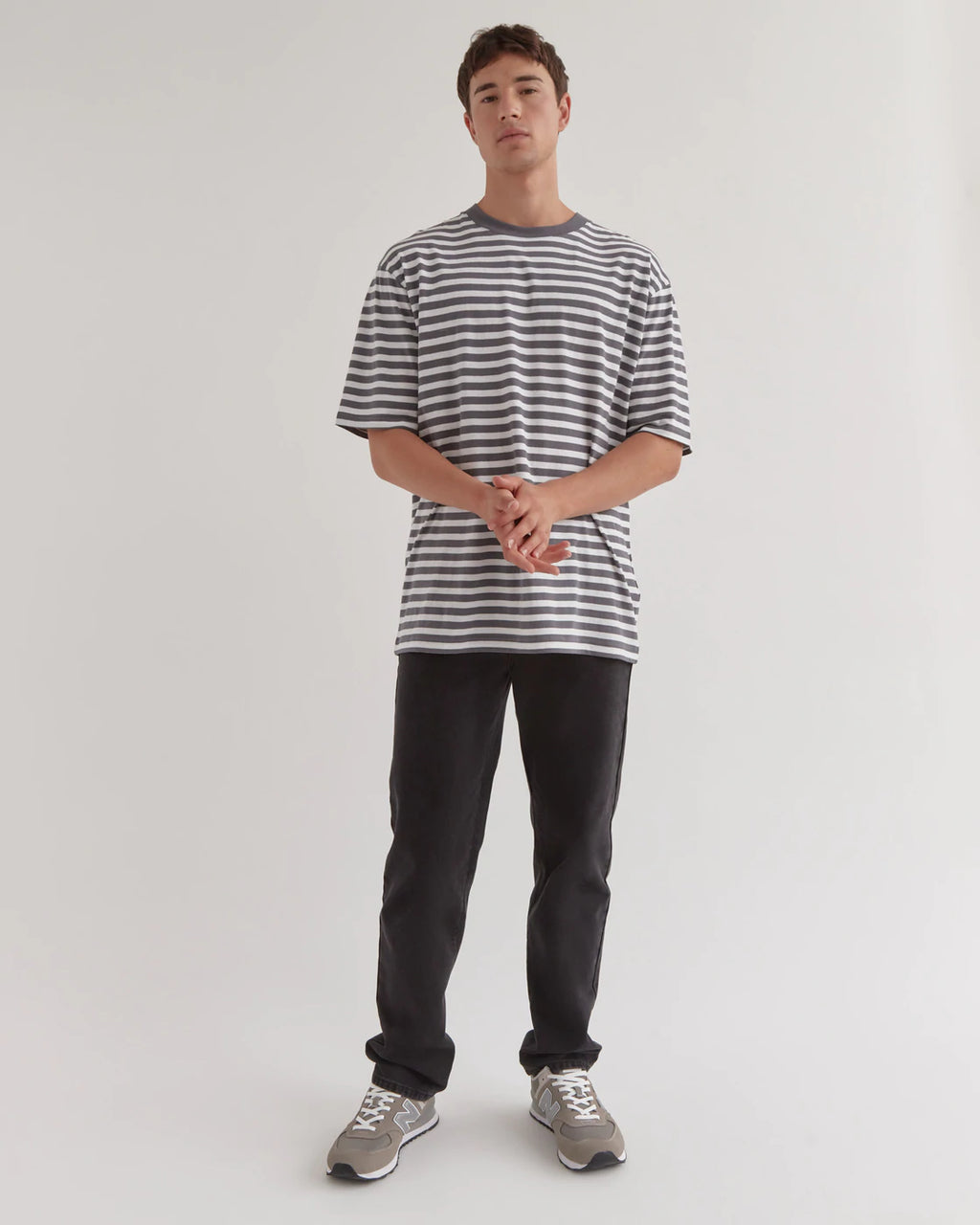 Mens Tee Graphite Stripe