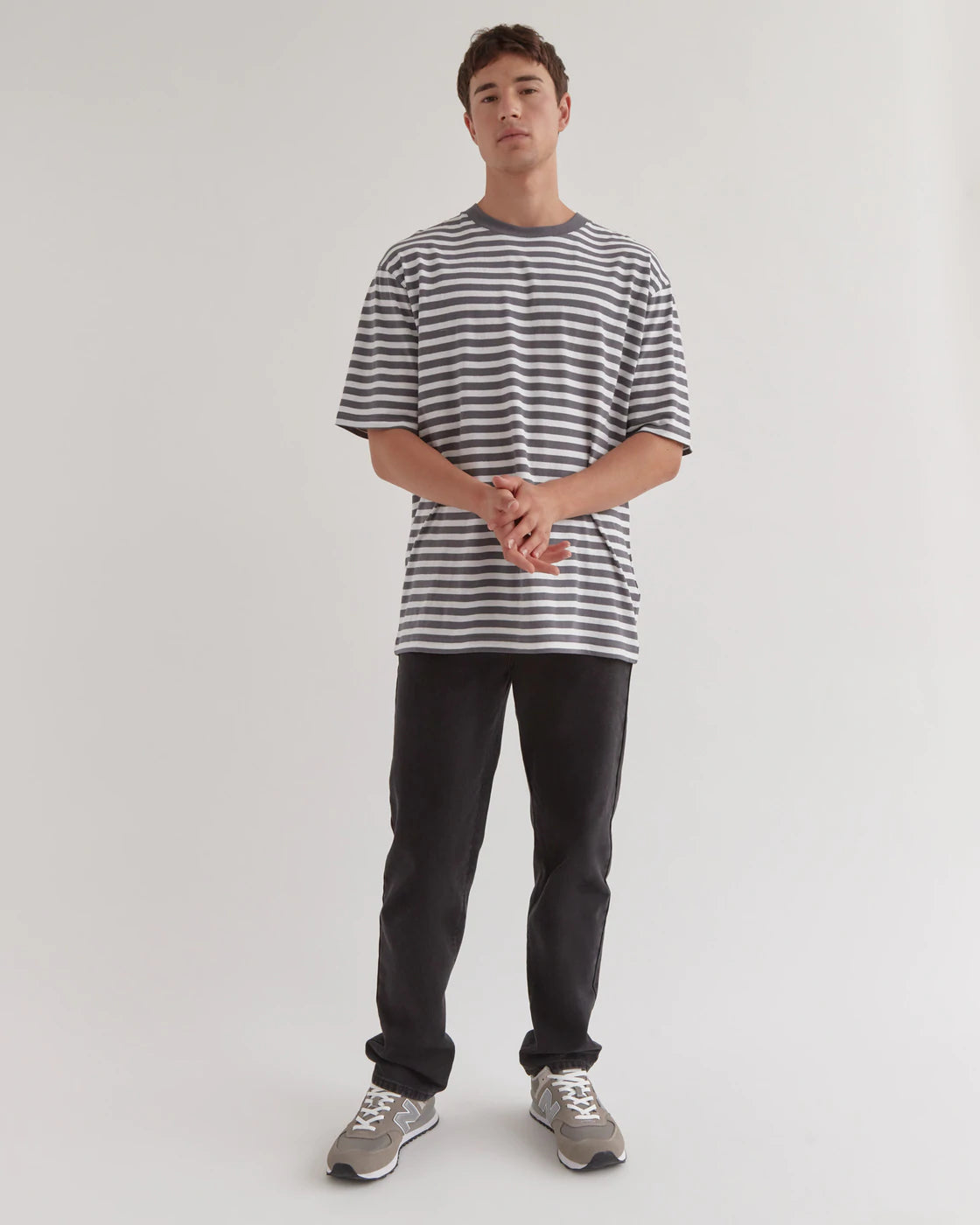 Mens Tee Graphite Stripe