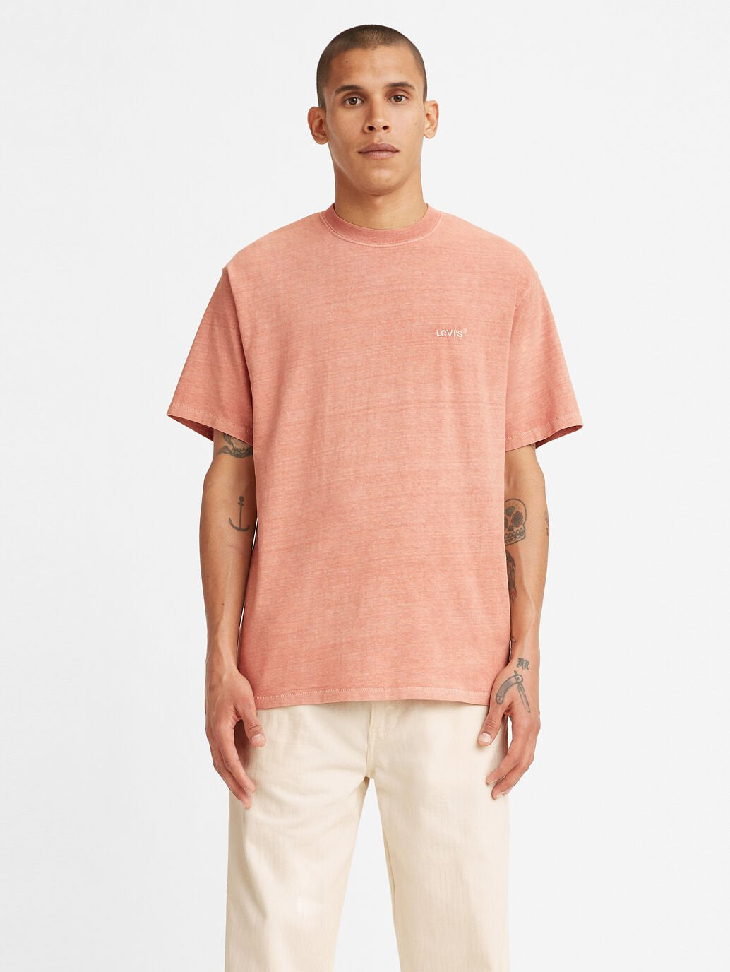 Mens Red Tab Tee Natural Dye