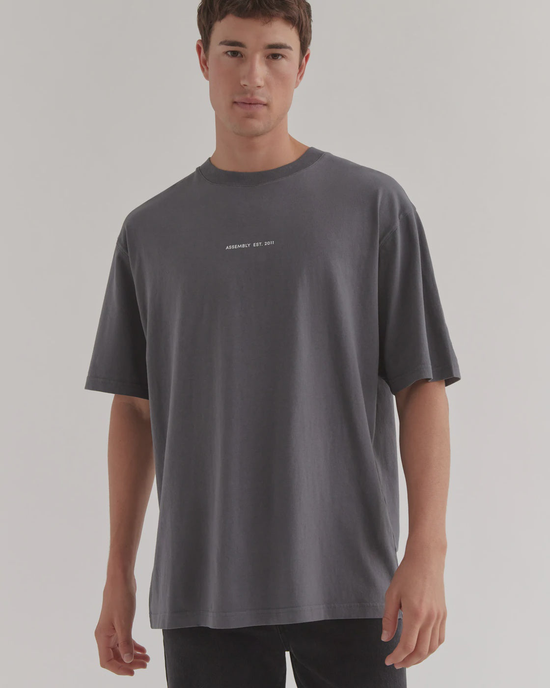 Mens Est Tee Washed Graphite