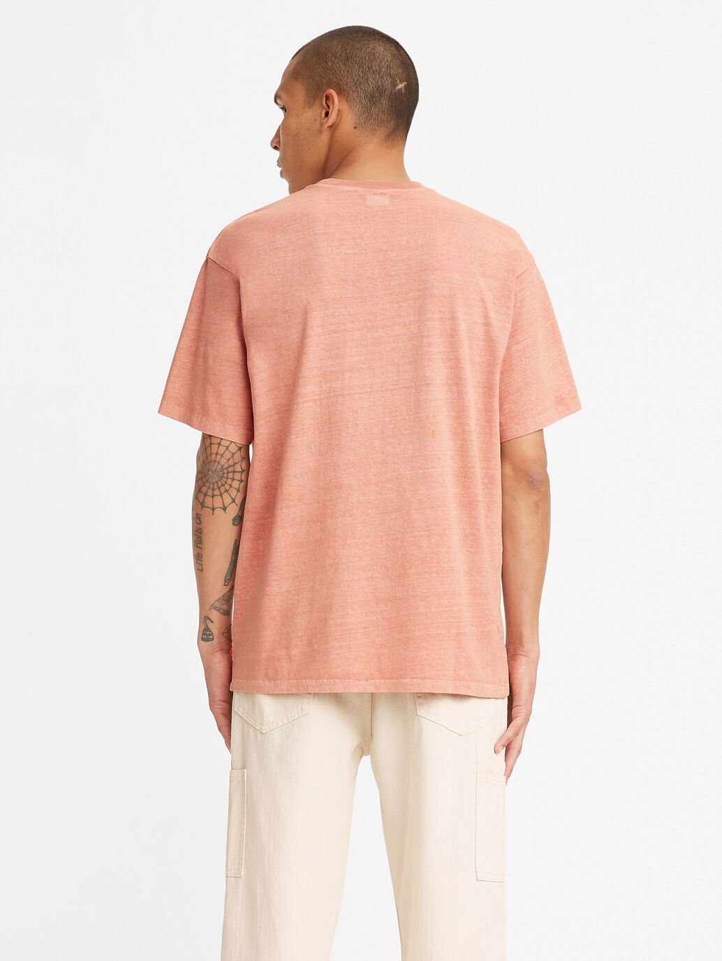 Mens Red Tab Tee Natural Dye