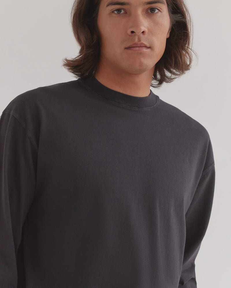 Mens LS Tee Washed Black