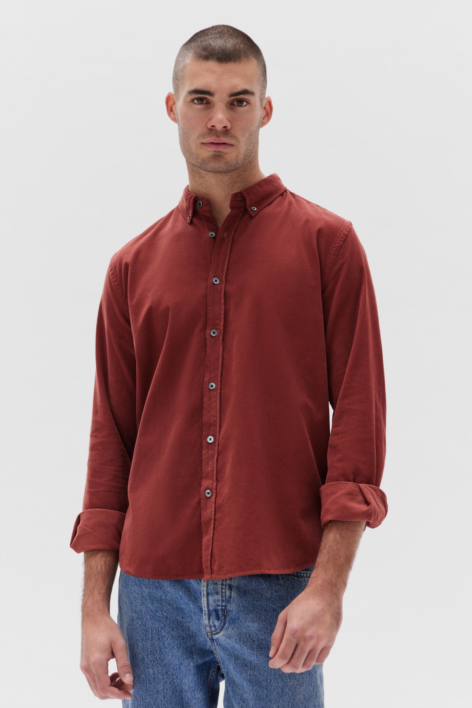 Mens Cord Shirt Sumac