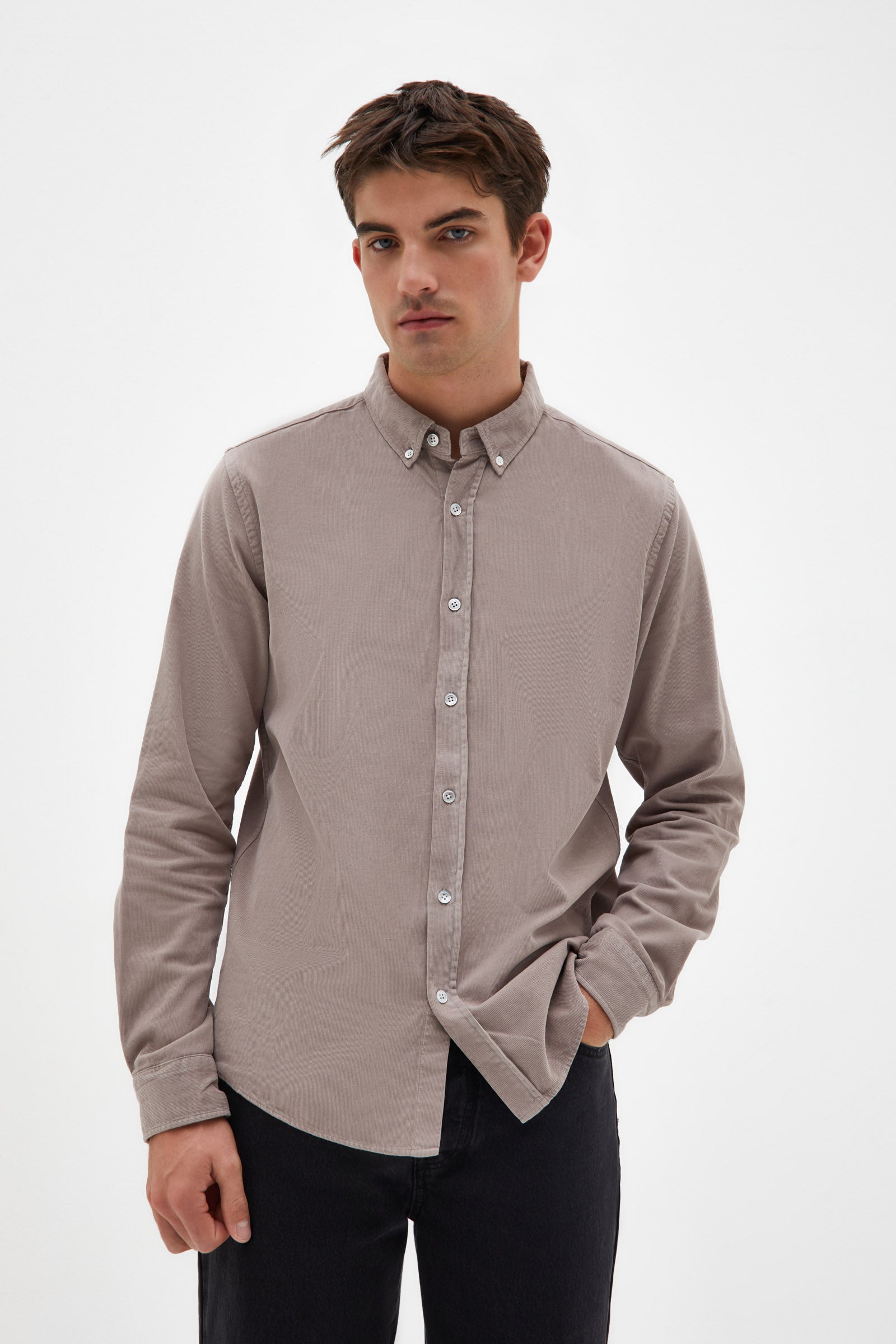 Mens Cord Shirt Mink
