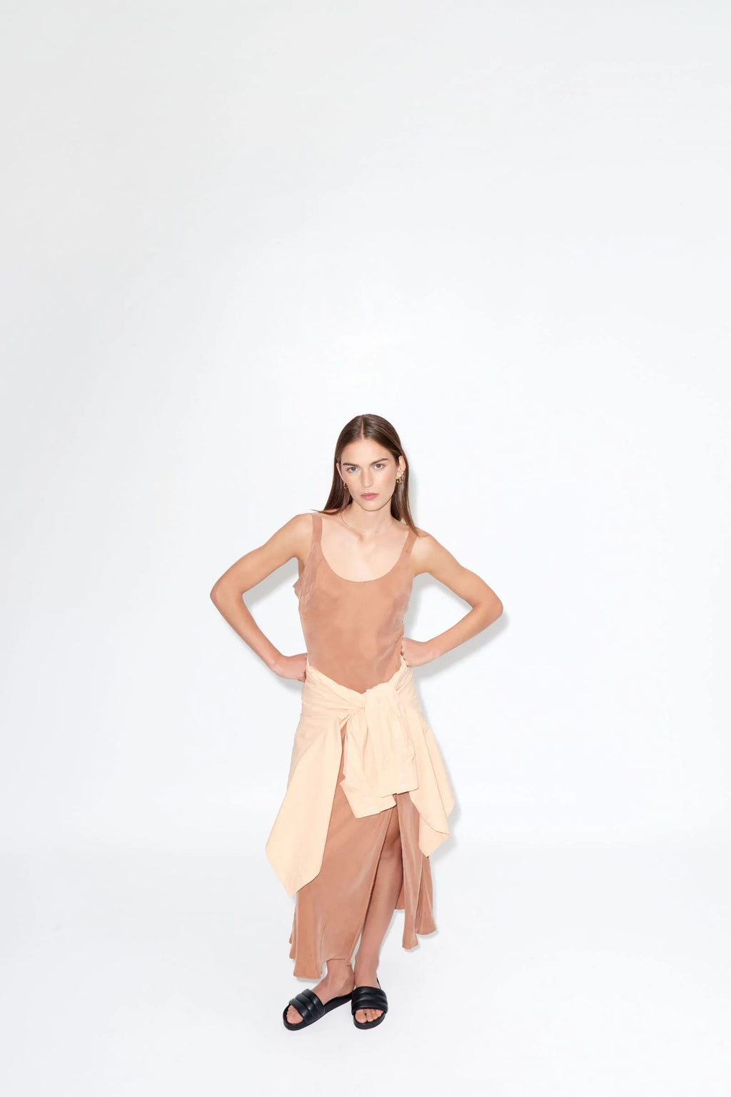 Harlow Slip Dress Terracotta