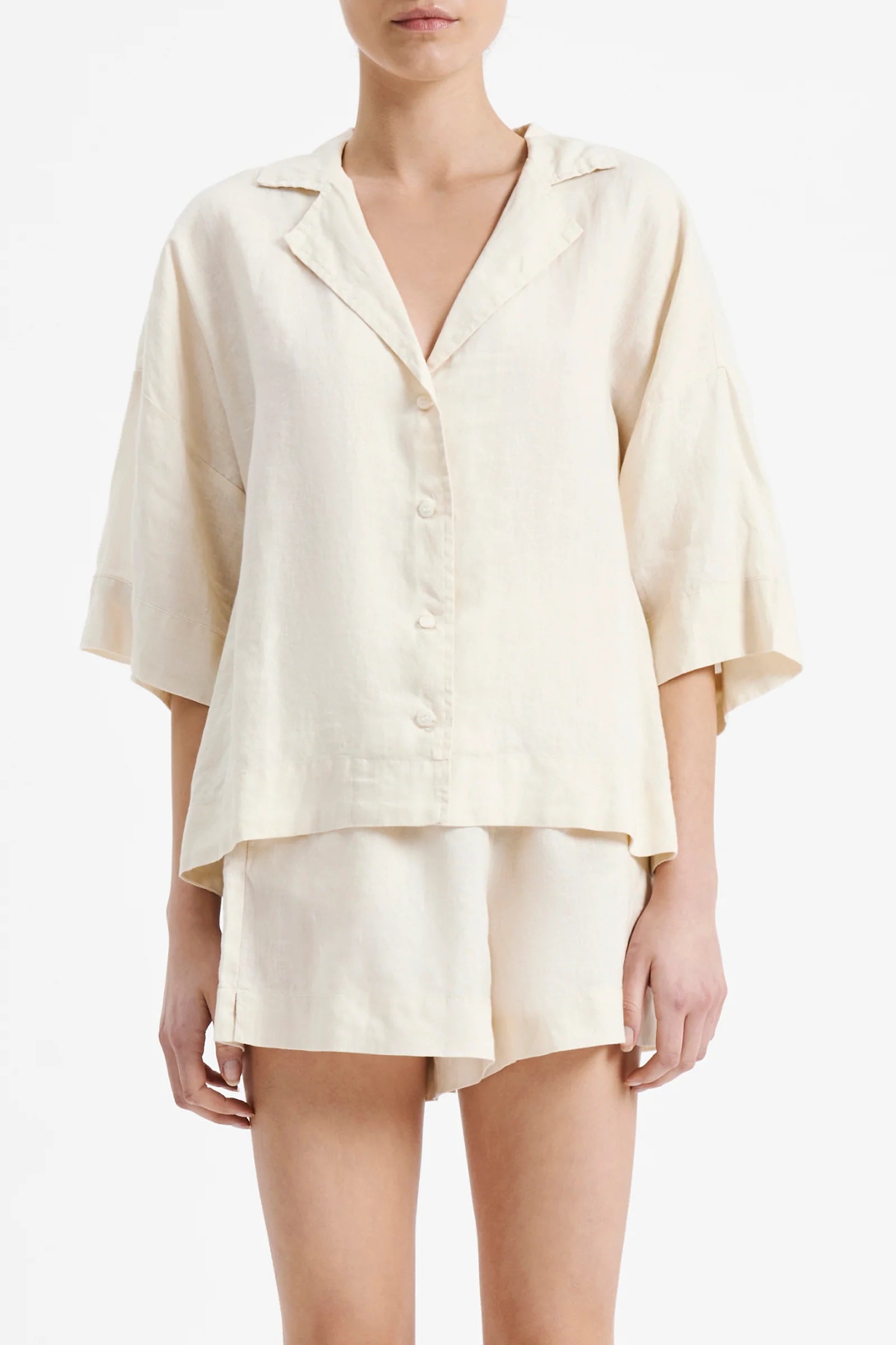 Linen Lounge Shirt Cloud
