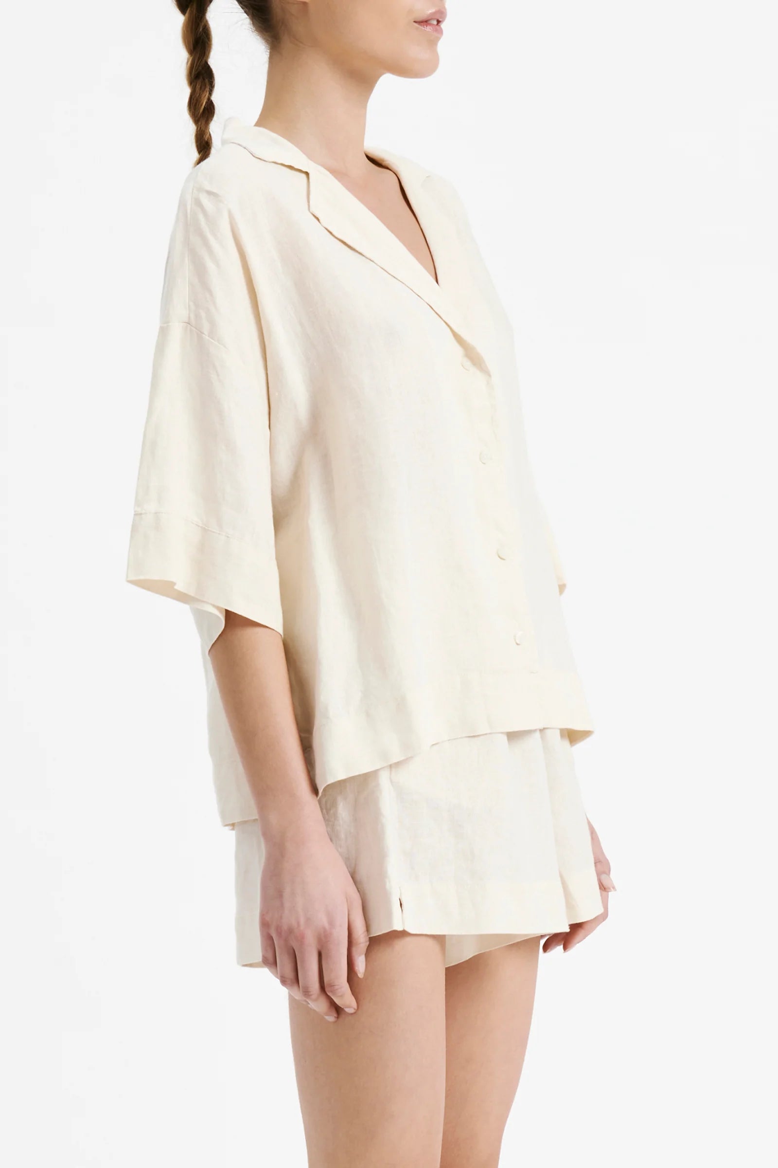 Linen Lounge Shirt Cloud