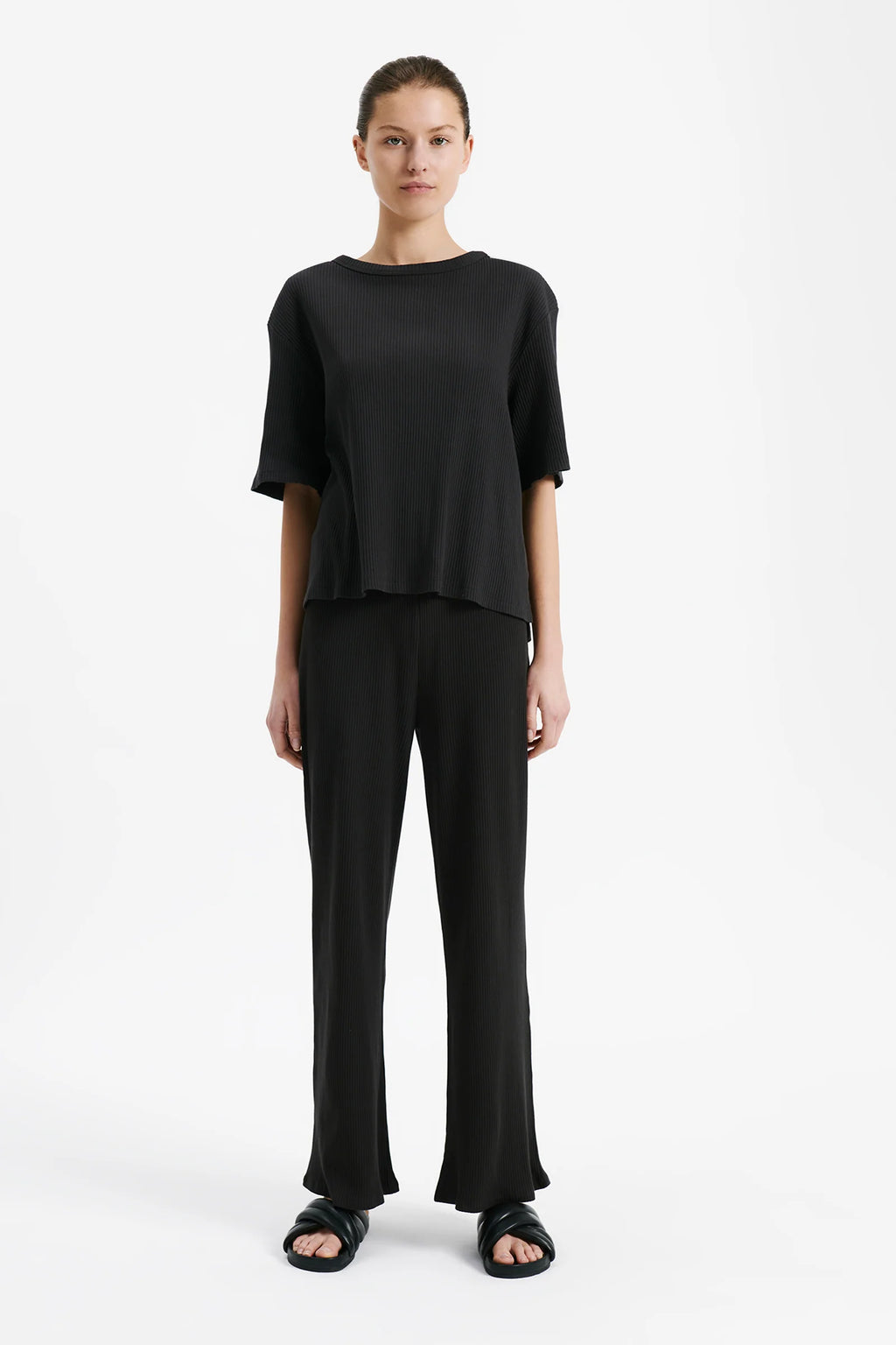Lounge Rib Tee Coal