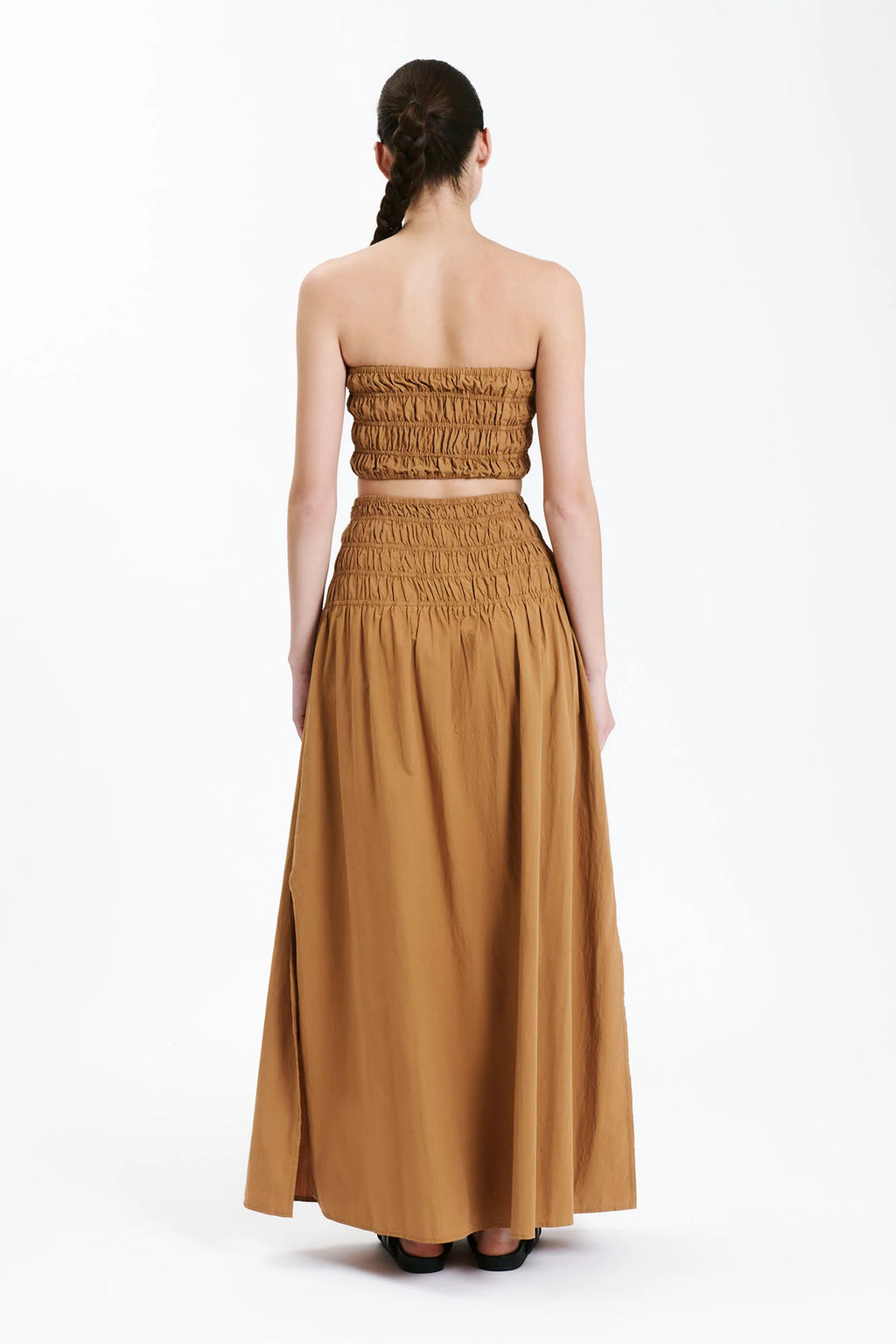 Oasis Poplin Maxi Skirt Fudge
