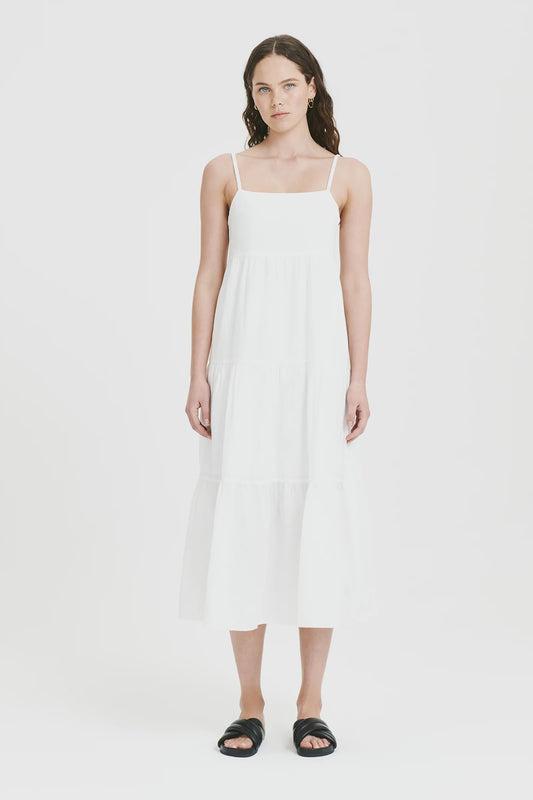 Austin Midi Dress White