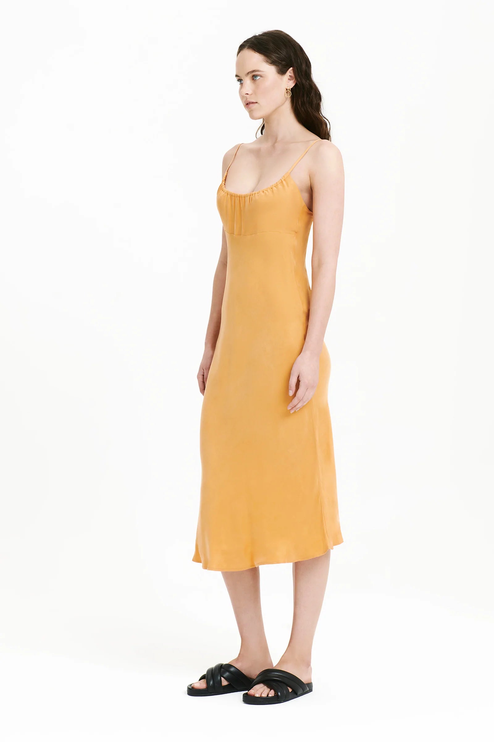 Sol Cupro Dress Mandarin