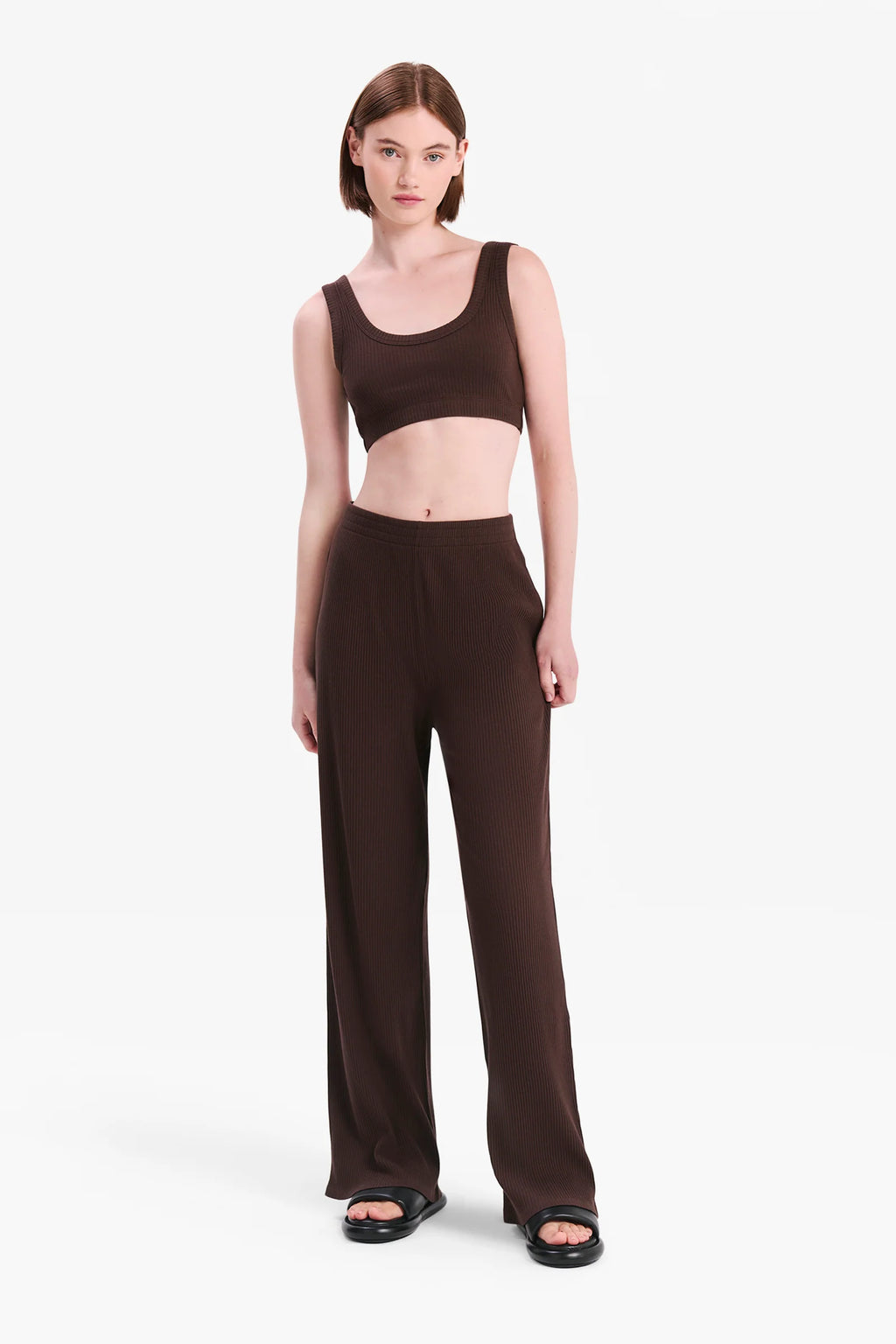 Lounge Ribbed Pant Cinder