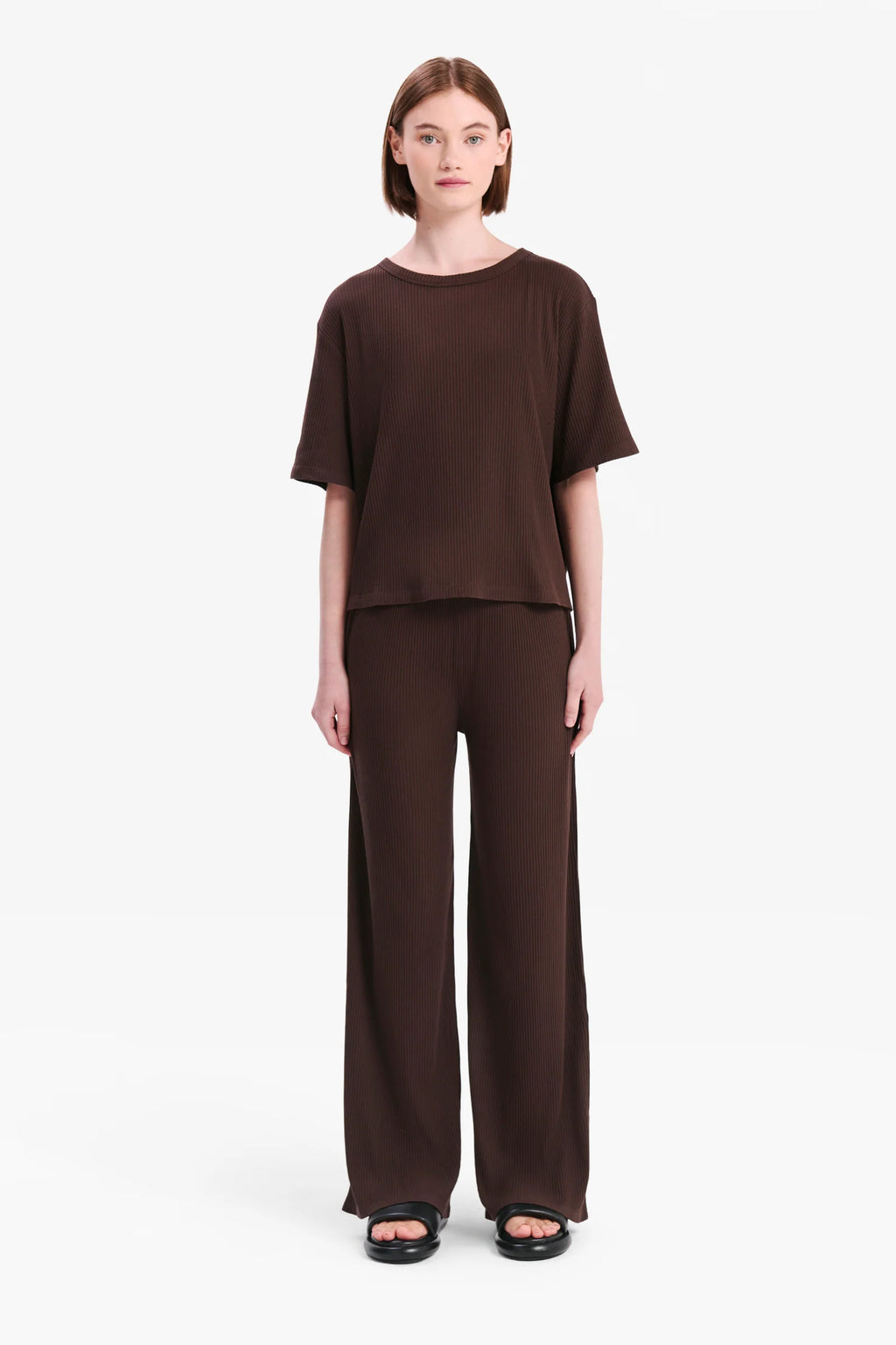 Lounge Ribbed Pant Cinder