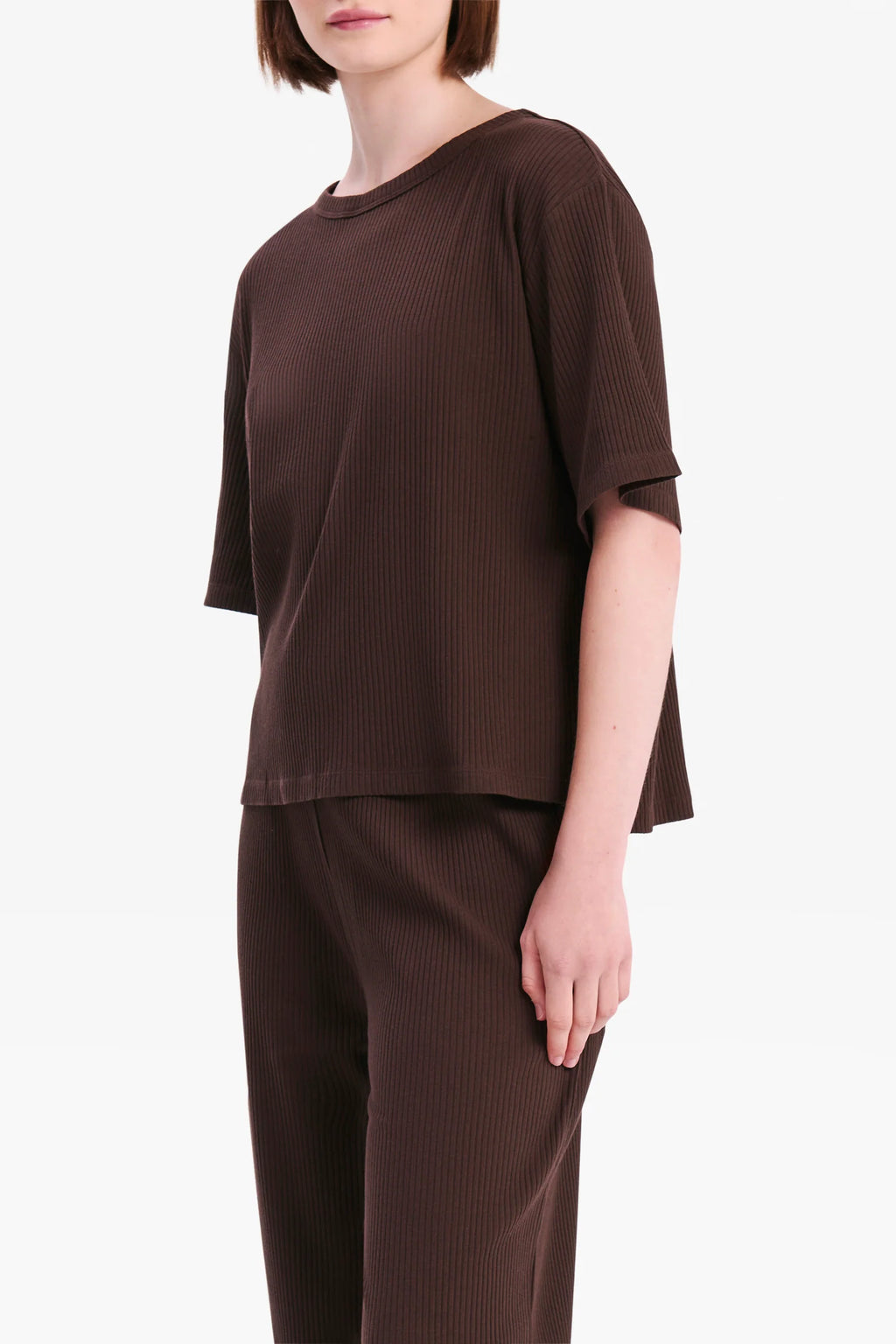 Lounge Rib Tee Cinder