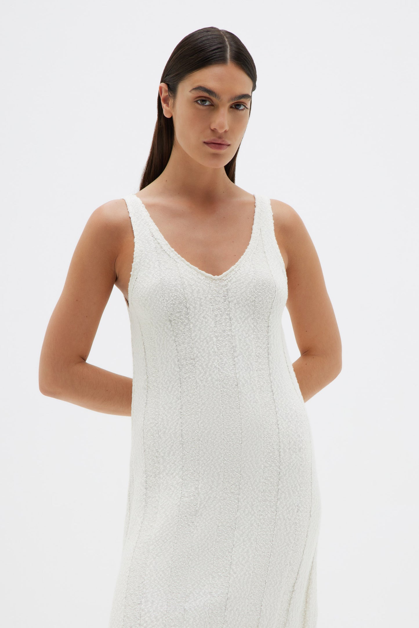 Nina Boucle Dress Antique White