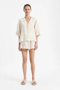 Linen Lounge Shirt Cloud