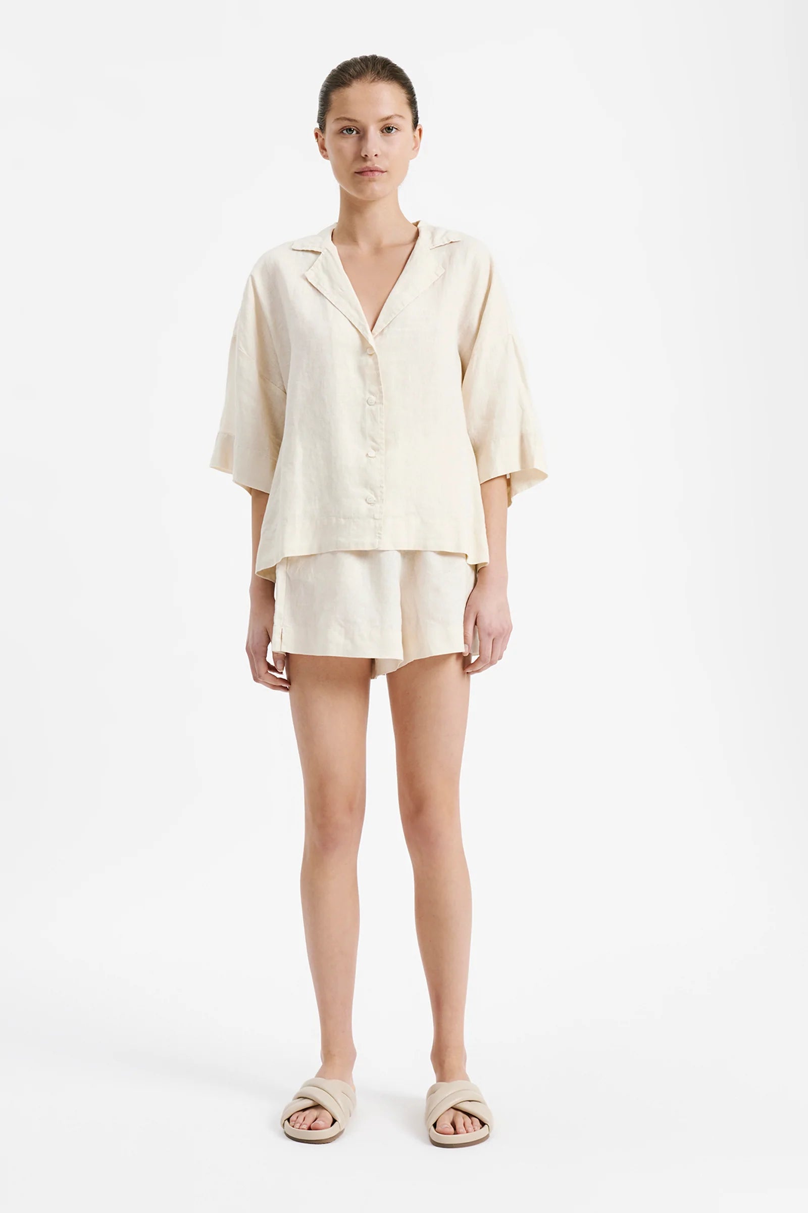 Linen Lounge Shirt Cloud