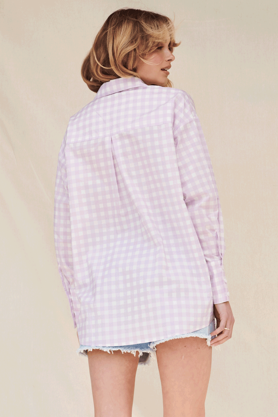 Luna Shirt Lilac Gingham