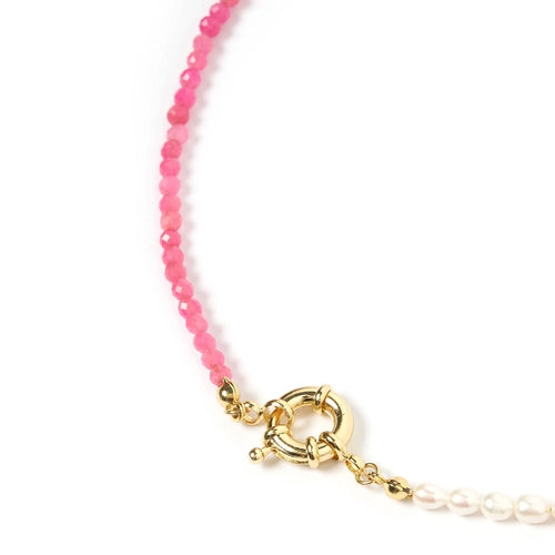 Suri Pearl and Gemstone Necklace Pink