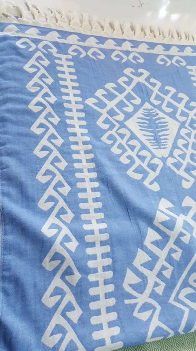 Aztec Towel Blue