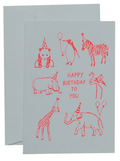 Party Animals Card Neon