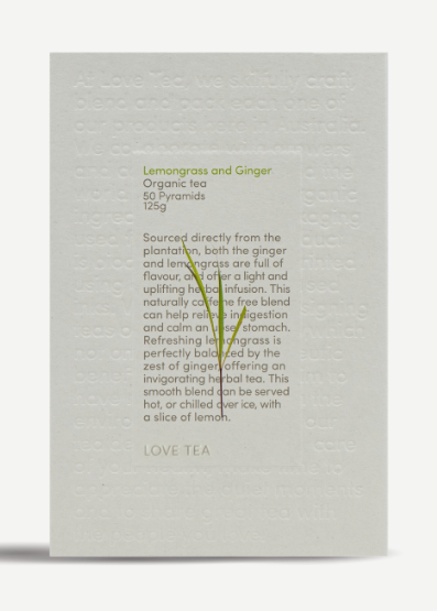 Lemongrass  and Ginger Tea Bags