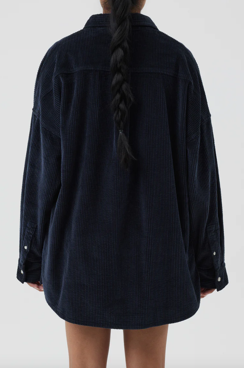 Lars Cord Shacket Indigo