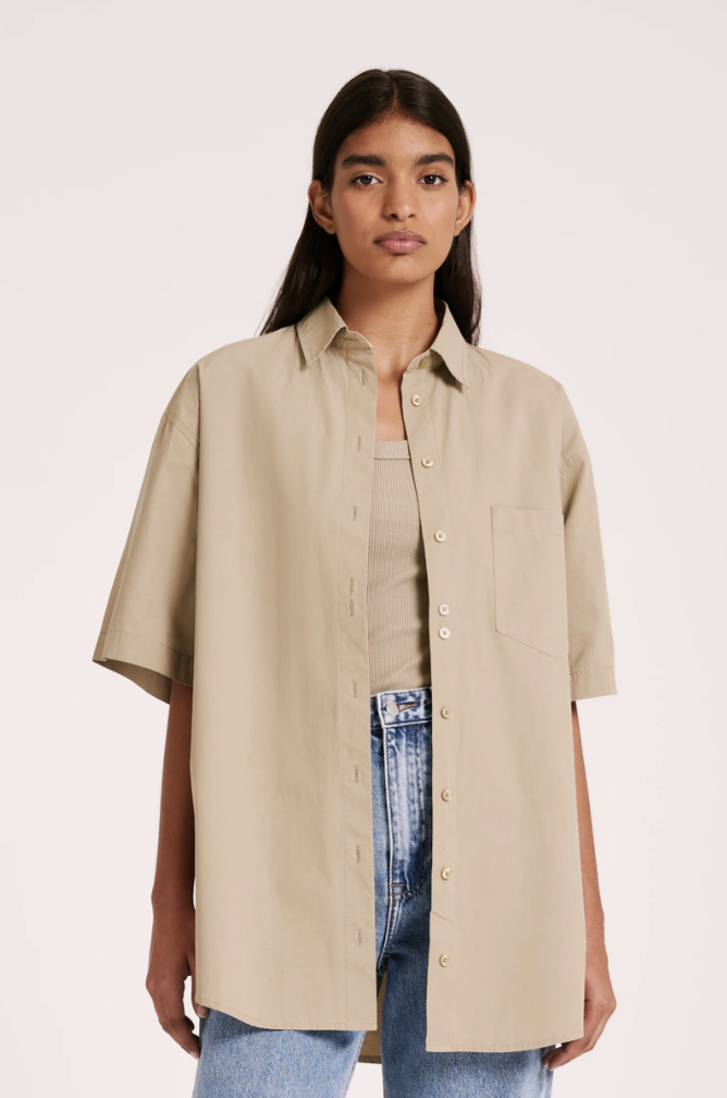 Leo Poplin Shirt Olive