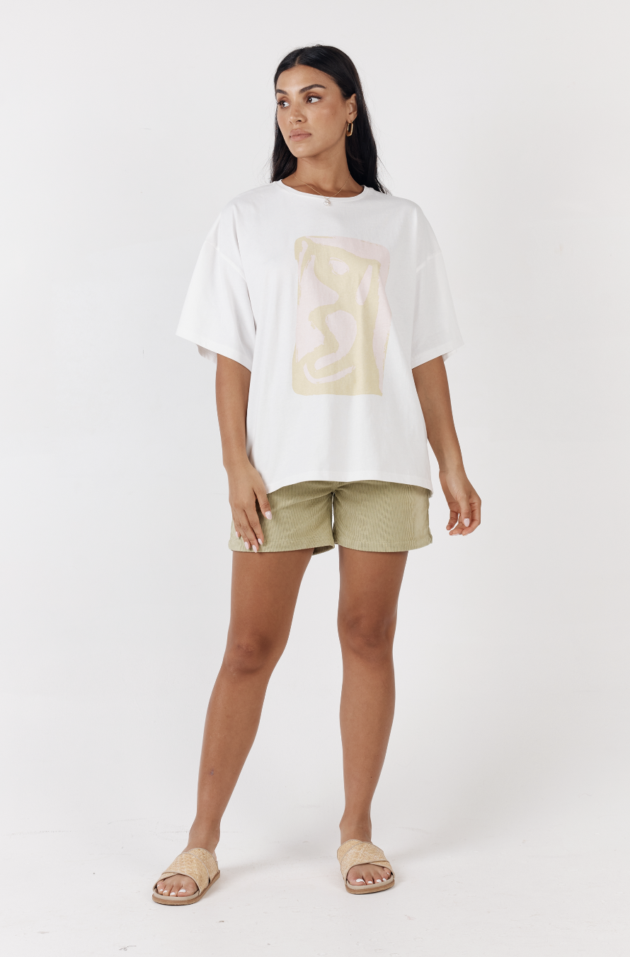 Voyage Tee Ivory Pink