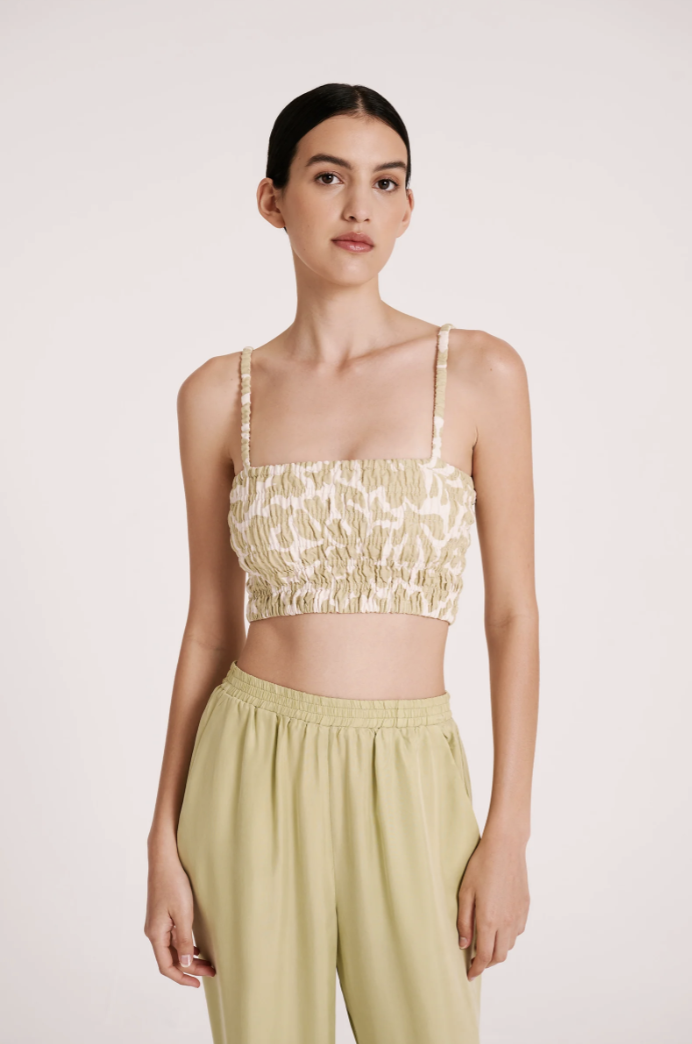 Soraya Shirred Bodice Aloe