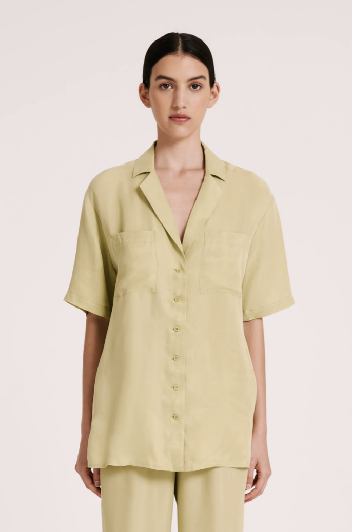 Lucia Cupro Shirt Lime