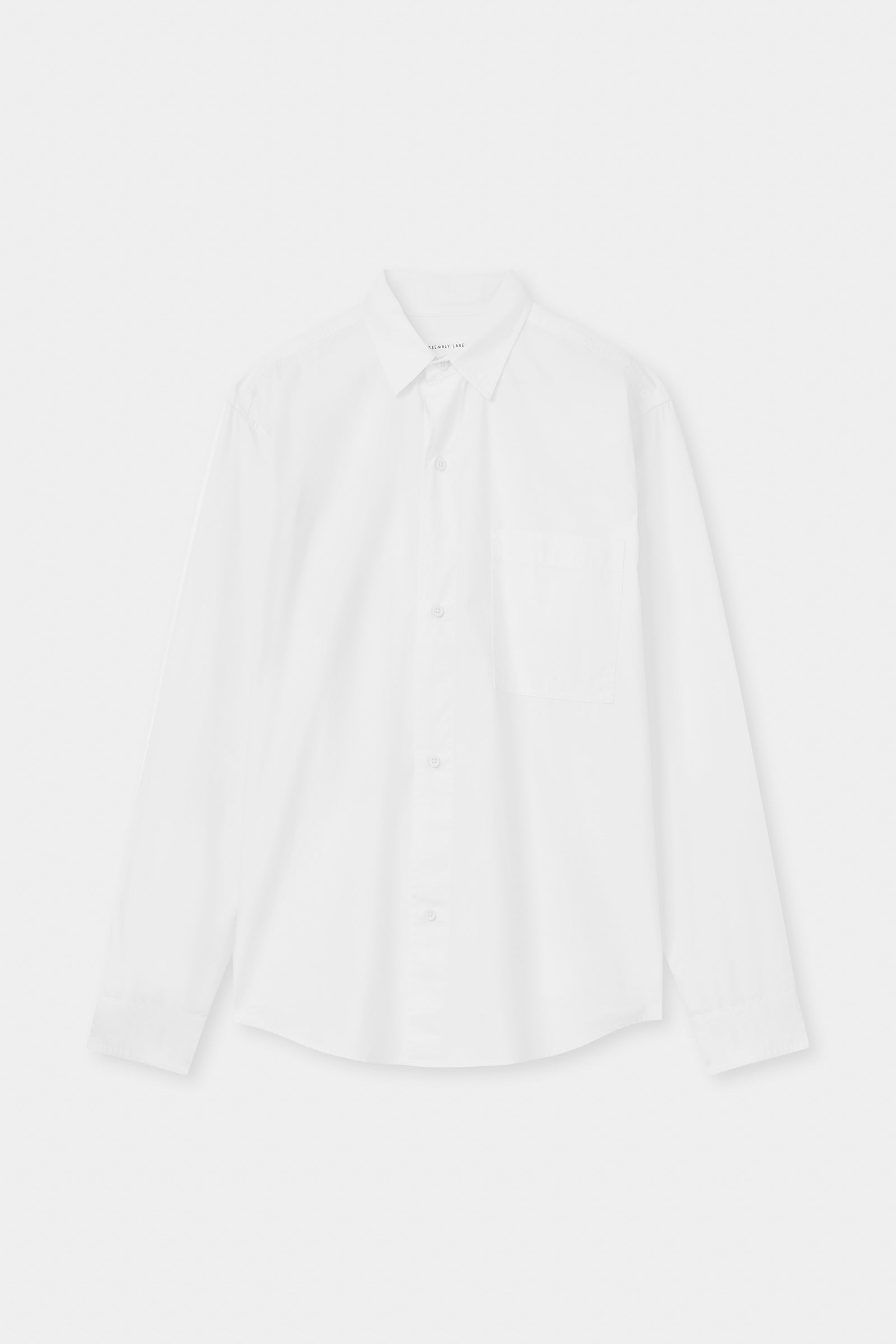 Mens Simon Poplin LS White