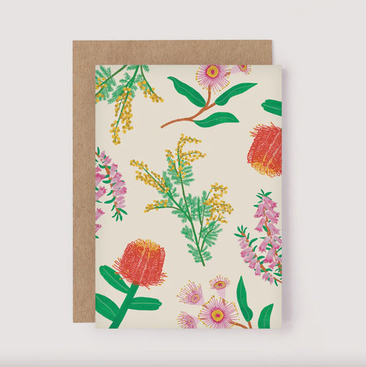 Australian Wildflowers Card