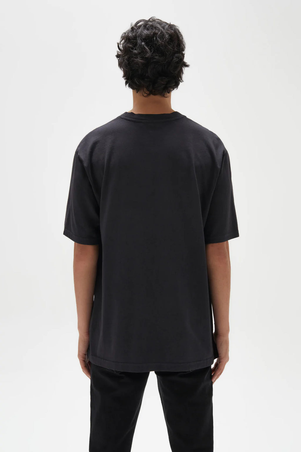 Mens Oversized Tee Washed Black
