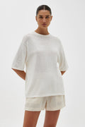 Lea Knit Tee Antique White