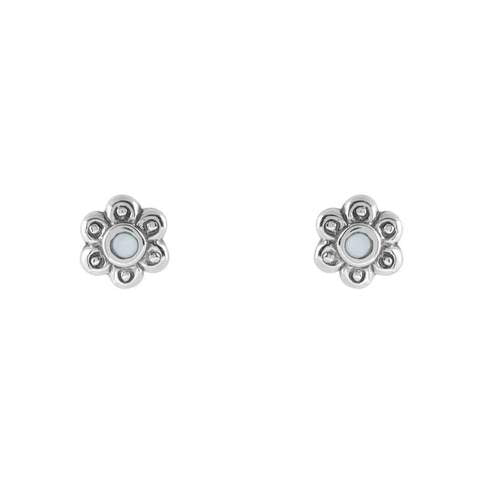 Dainty Blossom Pearl Studs