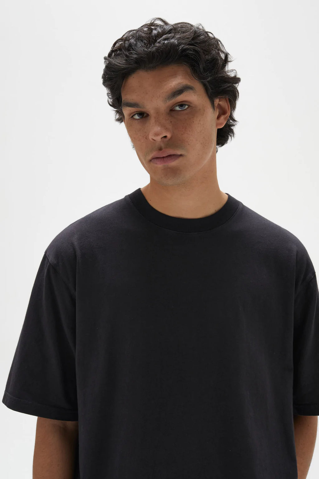 Mens Oversized Tee Washed Black