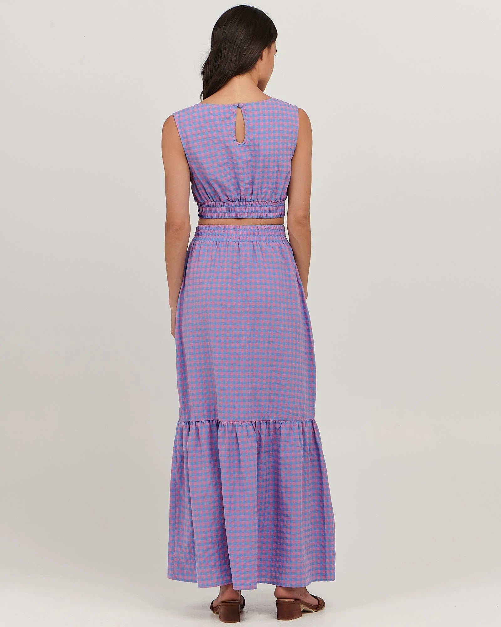 Gingham and Heels - an incredible shot in our Lumina Maxi